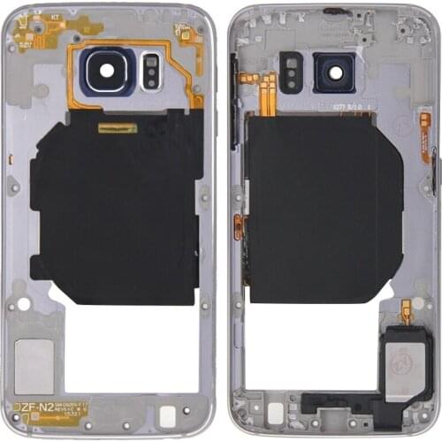 A iPartsBuy Back Plate Housing Camera Lens Panel Replacement with Side Keys and Speaker Ringer Buzzer for Galaxy S6/G920F