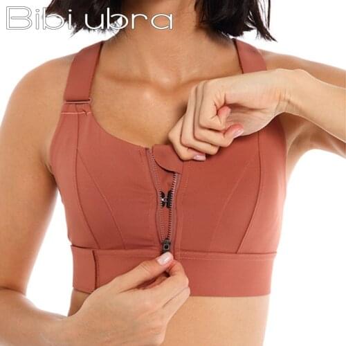 Of Women Sports Bras 5xl Gym Shockproof High Support Athletic Brassiere Velcro Adjustable Bras Top Yoga Vest Fitness Crop Tops