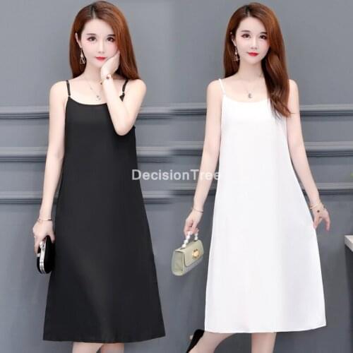 2021 womens slip dress full petticoat woman dress slip basic skirt underdress vestidos loose full slips petticoat underdress