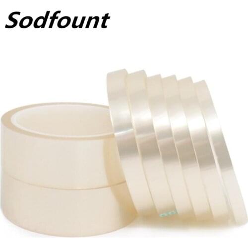 1pcs Transparent high temperature resistant tape, high viscosity non-marking PET silicone masking tape 25mm-200mmX33m