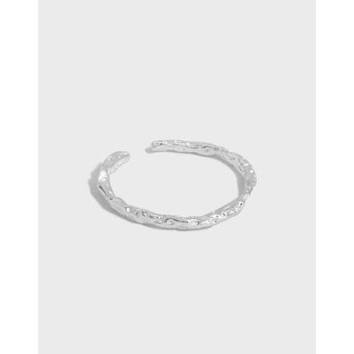 1pc 1.8MM Thin Authentic 925 Sterling Silver Jewelry Irregular Foil ring Knuckle Rings fashion TLJ1591