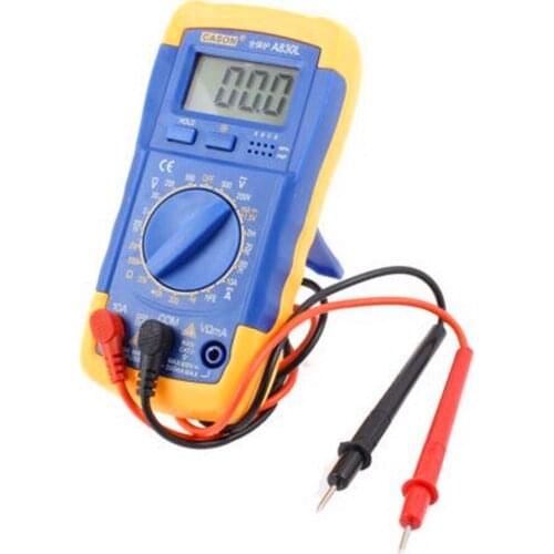 1 Pc Voltmeter Ammeter Frequency LCD Digital Multitester AC/DC Blue Yellow