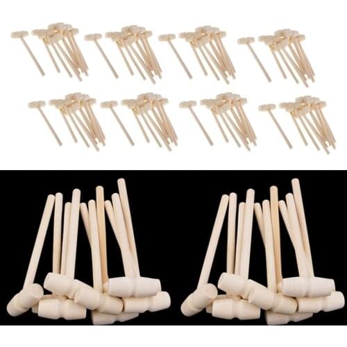 100 Pieces Wooden Hammer Mallet 140x43x19mm Crab Lobster Seafood Crackers