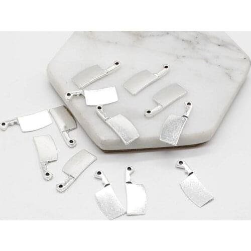 12pcs ancient silver color kitchen knife pendant DIY jewelry accessories alloy jewelry accessories