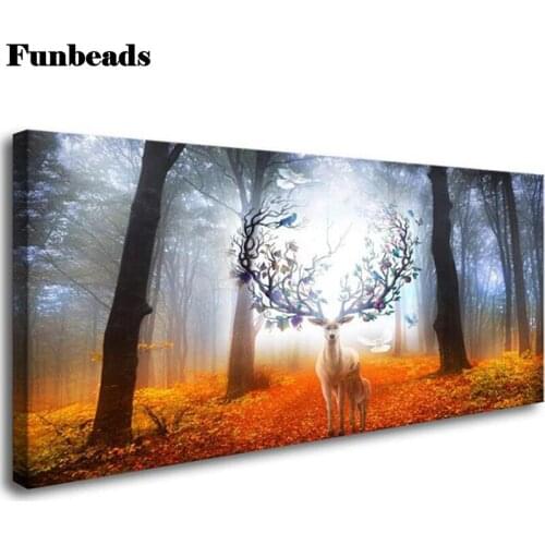 3D Diamond Embroidery Large Forest Fantasy Deer Picture Of Rhinestone DIY full round Diamond Painting Cross Stitch mosaic FF4276
