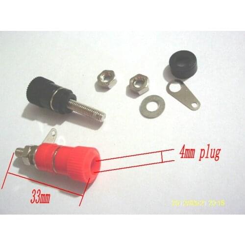 40 PCS Binding Post Speaker Terminal for 4mm Banana plug red+black New