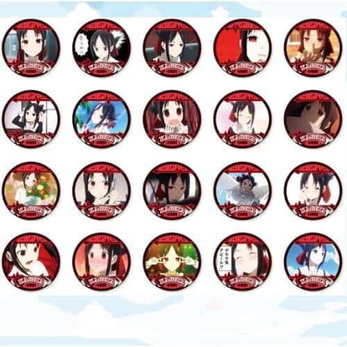 58mm Icons Anime Kaguya-sama: Love is War Costume Chika Shinomiya Kaguya Cute Brooch Pins