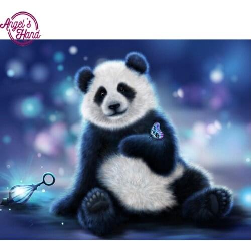 5d diy diamond embroidery panda&butterfly diamond painting Cross Stitch full square Rhinestone mosaic home decoration