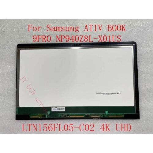 For Samsung ATIV BOOK 9 PRO 9PRO NP940Z8L-X01US 15.6'' UHD LTN156FL05-C02 LED LCD display touch Screen 3840X2160
