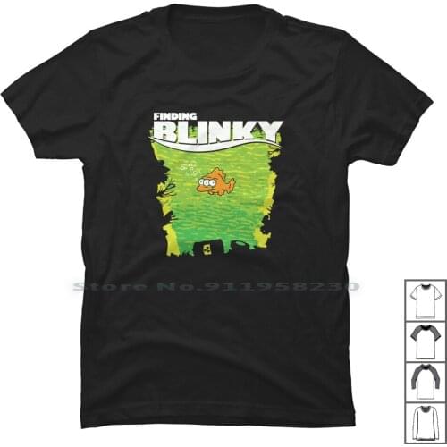 Finding Blinky T Shirt 100% Cotton Cartoon Gamers Movie Gamer Blink Link Game Ink Fin Ny Me Funny