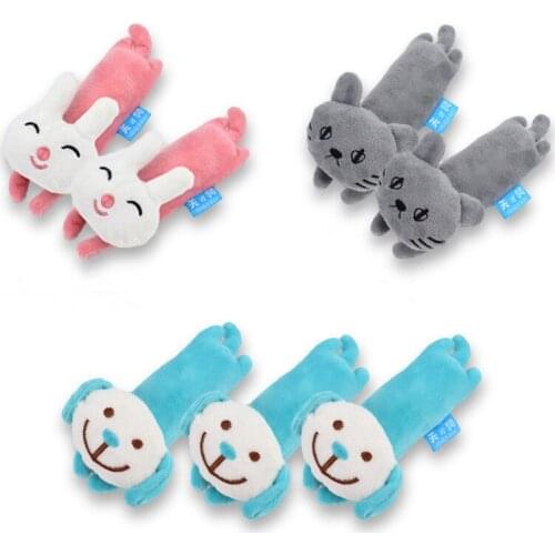 Dog toy molar cartoon animal cute plush sound pet bite puzzle toy
