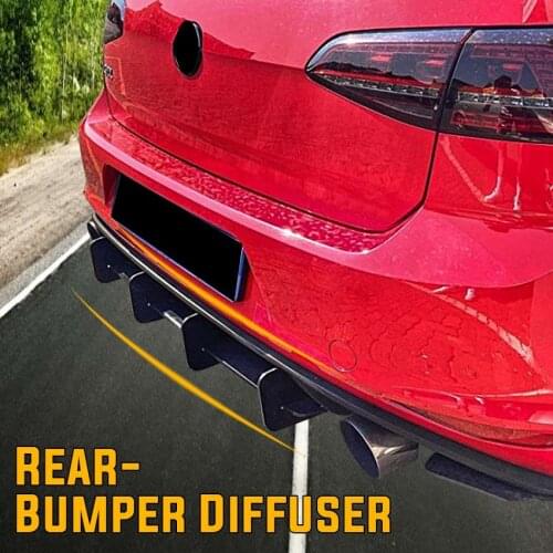 Matte Black Car Rear Bumper Diffuser Tail Apron Flaps Side Splitters Fits for VW Golf 7 GTI 7R 7.5R MK7 MK7.5 2013-2016