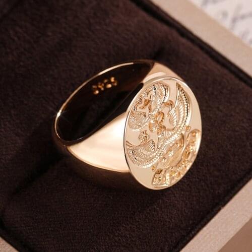 MIQIAO Gold Rings For Men
