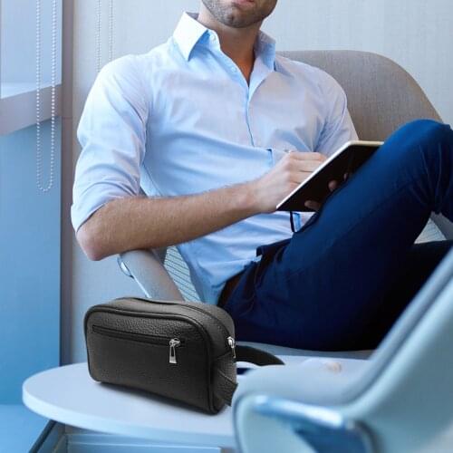 Men Wallet Coin Purse Phone Short Purse Leather PU Leather Zipper Clutch Stylish Lightweight Wristlet Portable Handbag