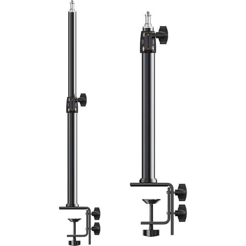 Desk Mount Stand 2 Pack DSLR Camera Tabletop Mount C Clamp Light Bracket for Camera Photographic Led Ring Panel Video Lights