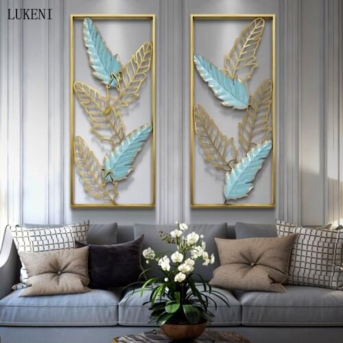 New Chinese Wall Hanging Wall Decoration Metal Light Luxury Bedroom Living Room Wrought Iron Pendant Decoration Wall Decoration