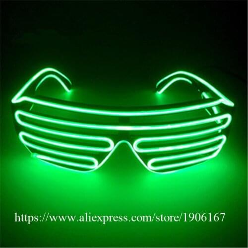 Wholesale Price El Wire Party Sunglasses Colorful LED Lighting Shutter Glasses Flashing Led Luminous Stage DJ Props 10Pcs/Lot