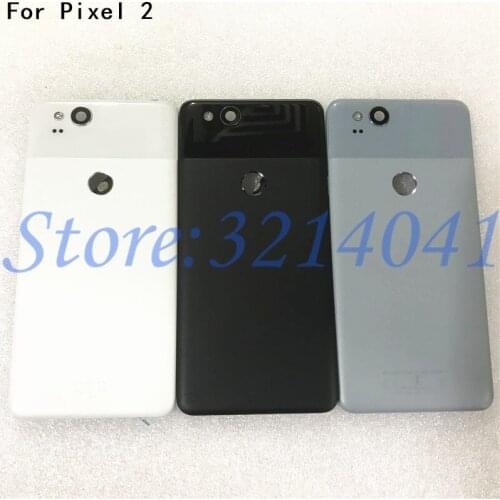 Original Rear Back Housing 5.0 inches For HTC Google Pixel 2 Back Cover Battery Door with Power Volume Buttons Camera Lens