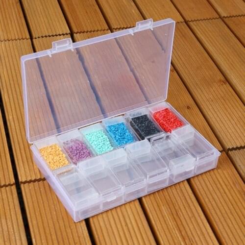 OUYIJIA 24 Lattices Dismountable Diamond Embroidery Diamond Painting Box Mosaic Convenience Box Picture of Rhinestones