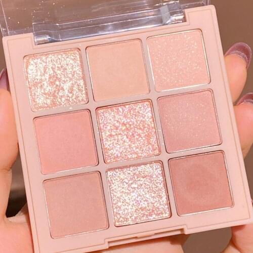 9 Colors Eyeshadow Palette Matte Glitter Eyeshadow Palette Matte Nude Palette Shimmer Shine Shiny Eye Shadow Eye Pigments Makeup