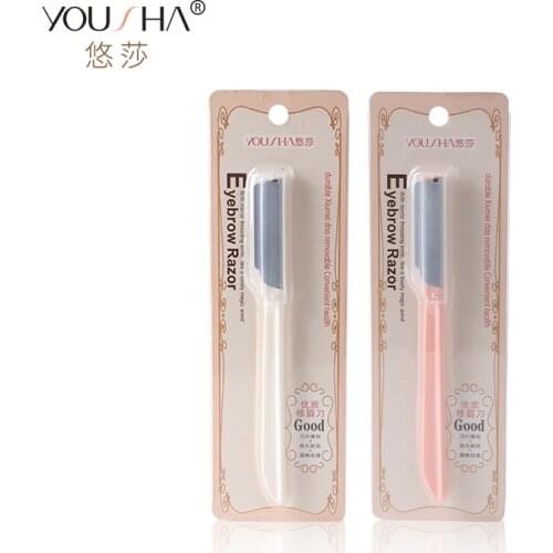 Portable Eyebrow Scraper High Quality Stainless Steel Eyebrow Knife One-piece Set Sharp Profession Shaving YX023