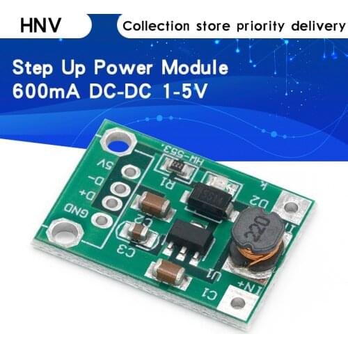 5V DC DC Converter Step Up Power Supply DC-DC Booster Boost Adapter Converter Board Step-Up 500MA Voltage Regulator 1V-5V to 5V