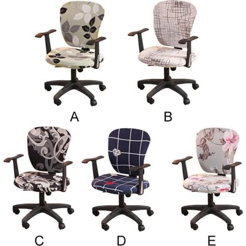 Separate Chair Cover Spandex Office Computer Chair Cover Stretchable Rotate Swivel Chair Covers #SW
