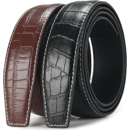 New Men High Quality Male Strap Genuine Leather Waistband Ceinture Homme,No Buckle 3.5cm Luxury Quality Designer Belt Mens