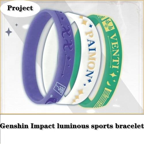 Xmas holiday gifts kids toys Game Genshin Impact Cosplay accessories Project Paimon Venti sports luminous bracelet Anime jewelry