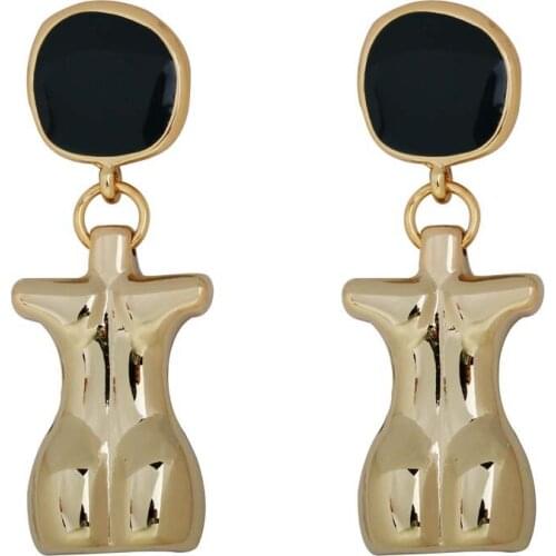 2020 New Drip Oil People Shape Stud Earrings for Women Girls Cute Alloy Earrings Party Fashion Jewelry Accessories