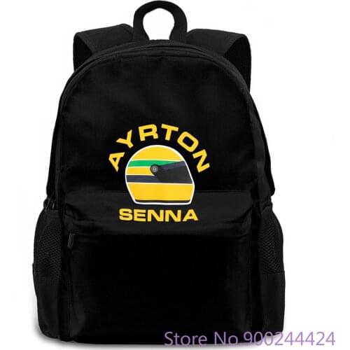Ayrton Senna Racing Kids Hip Hop Novelty Brand women men backpack laptop travel school adult student