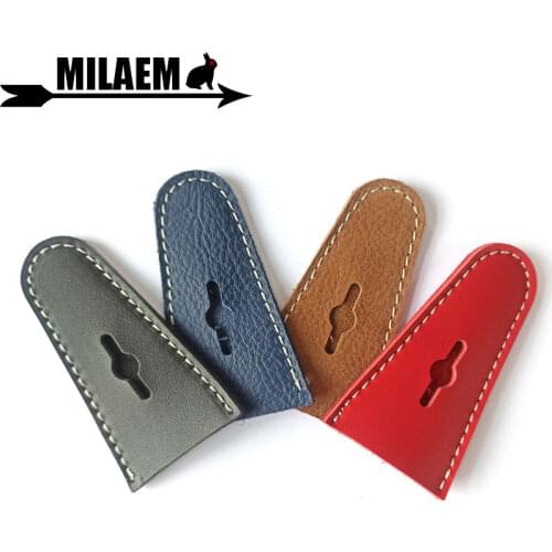 Archery Recurve Bow Longbow Handmade Real Leather Bow Tip Protector End Cap Shooting Accessories