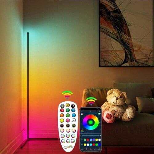 SMY Lighting Corner Floor Lamp, RGB Color Changing Corner Lamp, APP Control Night Light for Bedroom Living Room