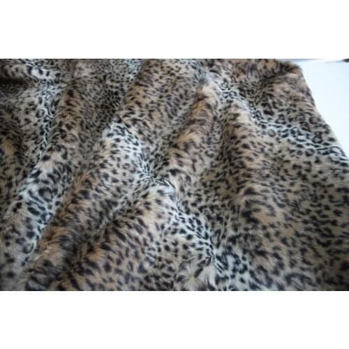 Good quality pile 1.5cm Leopard-print fabric,plush faux fur clothing material,Leopard print vest shawl felt cloth,150cm*50cm/pcs