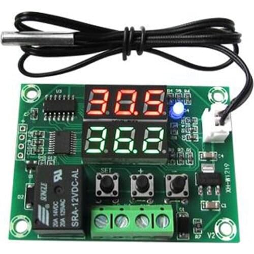 XH-W1219 DC 12V Dual LED Digital Display Thermostat Temperature Controller Regulator Switch Control Relay NTC Sensor Module