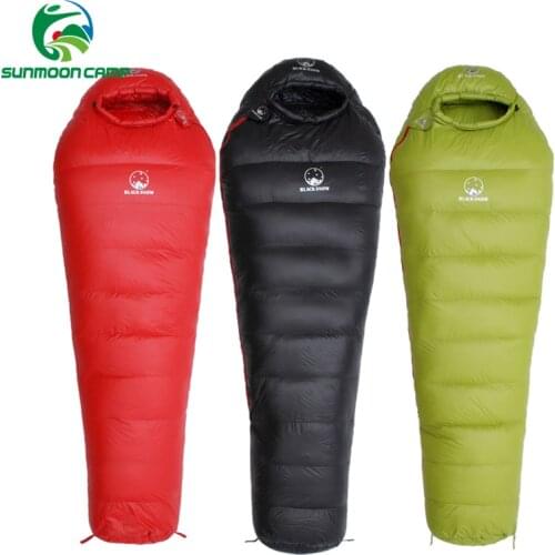 Winter Ultralight Thermal Adult Mummy 95% White Goose Down Sleeping Bag Sack W/ Compression Pack For Backpacking Camping Hiking