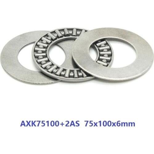 10pcs/lot AXK75100+2AS Plane Thrust Need Roller Bearing 75x100x6mm needle roller cage assemblies 75*100*6mm