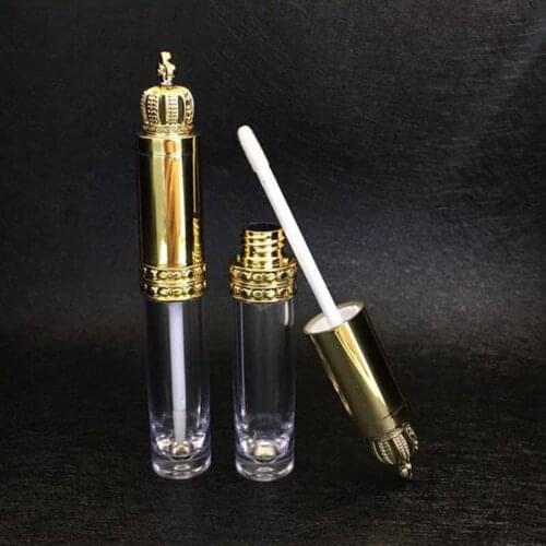 100pcs 8ml Lipstick Container With Crown Lid Transparent Lip Gloss Tube Lip Balm Bottle Cosmetic Tube #39109