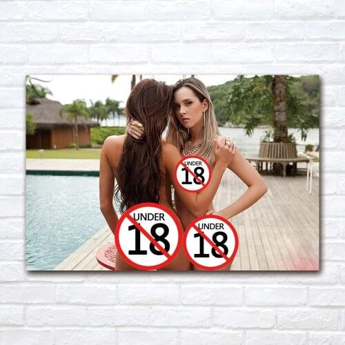 2 Sexy Models Hot Beauties Poster Print for Home Decor Wall Art Picture For Living Room Decor Canvas Painting