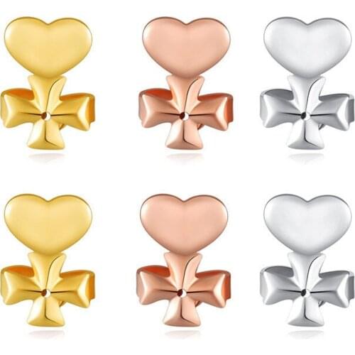 2020 cross earring lifters 3 pairs of adjustable earring lifts (1 pairs roes gold and 1 pair silver and 1 pair of 18K gold plate
