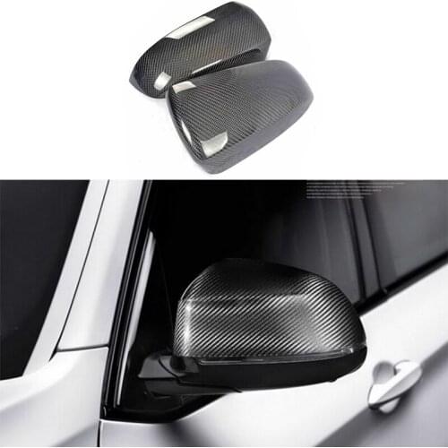 2x 100% Carbon Fiber Rearview Mirror Replace Cover Case For BMW X3 F25 2015-2017 & X4 F26 15-17 & X5 F15 14-17 & X6 F16 15-17car