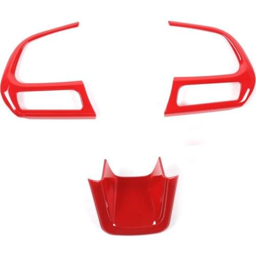 3pcs ABS Car steering Wheel Decoration Cover Stickers Trim for Jeep Renegade 2015+ & for Compass 2017