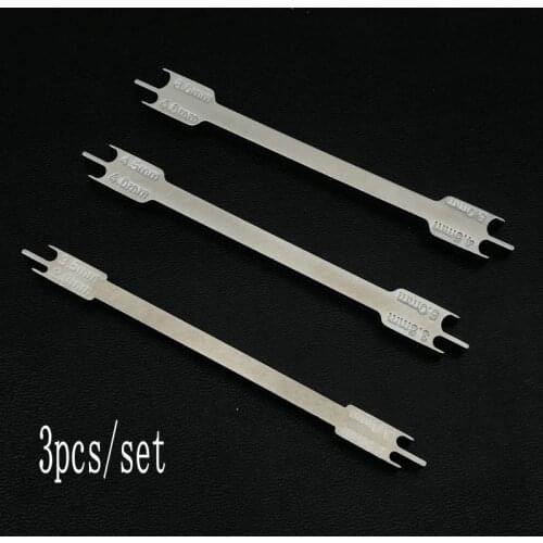 3pcs/set Dental Bracket Gauge Locator Stainless Steel Rod Bracket Positioner Orthodontic Materials Instruments Size 2.0-6.0