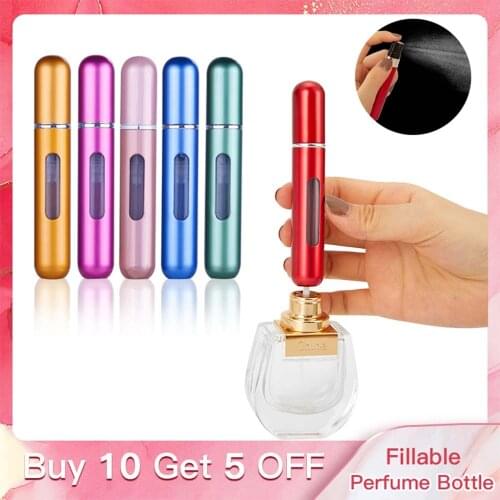 8ml 5ml Portable Mini Refillable Perfume Bottle With Spray Scent Pump Empty Cosmetic Containers Spray Atomizer Bottle For Travel