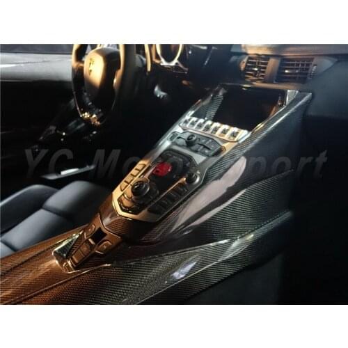 Car Accessories Dry Carbon Fiber Center Console Fit For 2011-2014 LP700 Center Console Replacement Car-styling