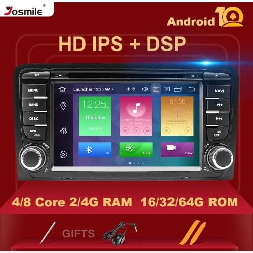 IPS DSP 4GB 2din Android 10 Car Radio DVD Player For Audi A3 8P S3 2003-2012 RS3 Sportback Multimedia Navigation stereo headunit