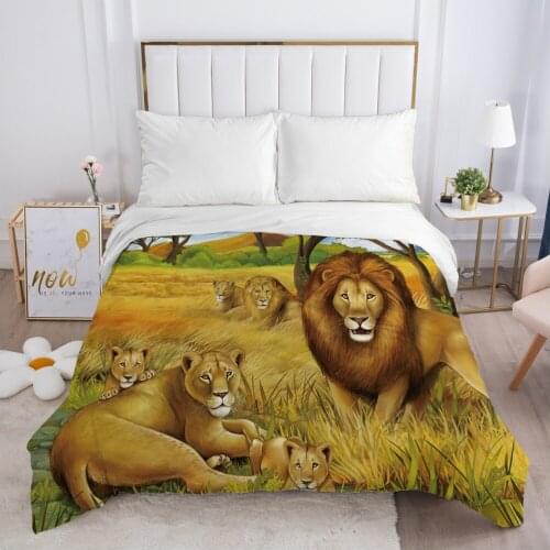 Cartoon Childrens Duvet cover Quilt/Blanket/Comfortable Case Bedding for kids baby girls 140x200 Single for Home Car lion
