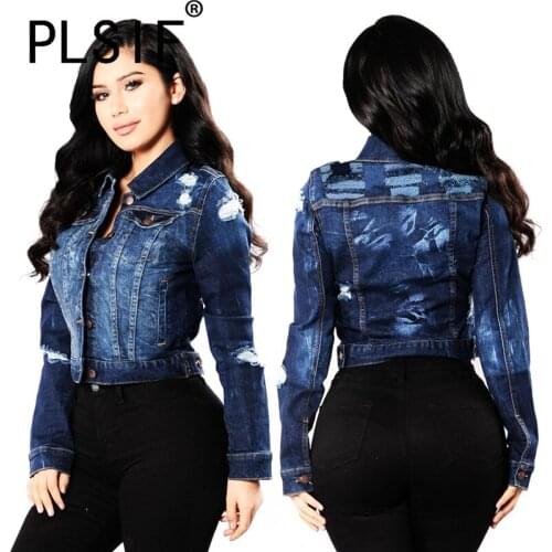 European New Denim Coats Long Sleeve Slim Jeans Tops Single Breasted Sexy Clothes