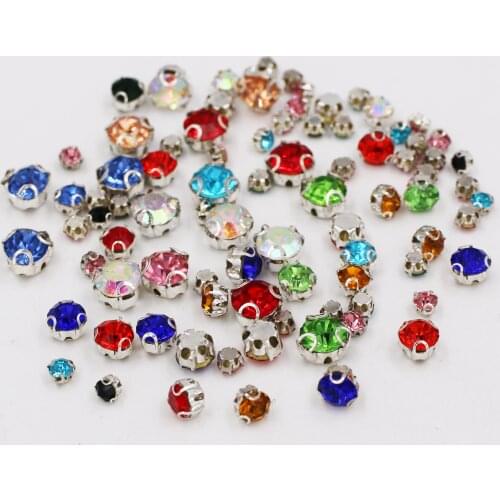 Hot Sale 3D Silver Claw Rhinestone,Sew on Crystal Glass Rhinestones DIY Clothes Accessories