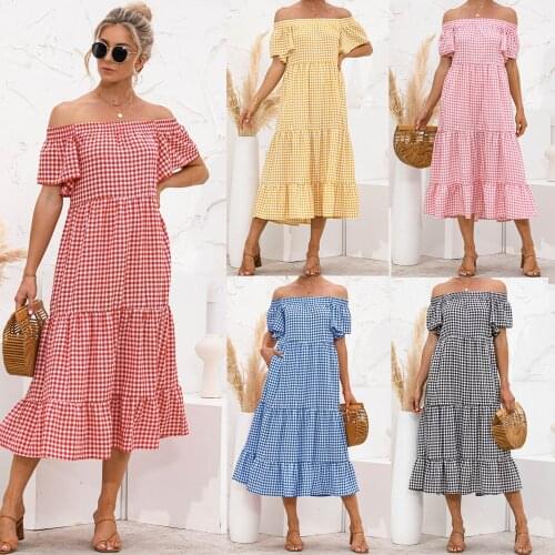 LuckBN Summer Dresses In A Cage